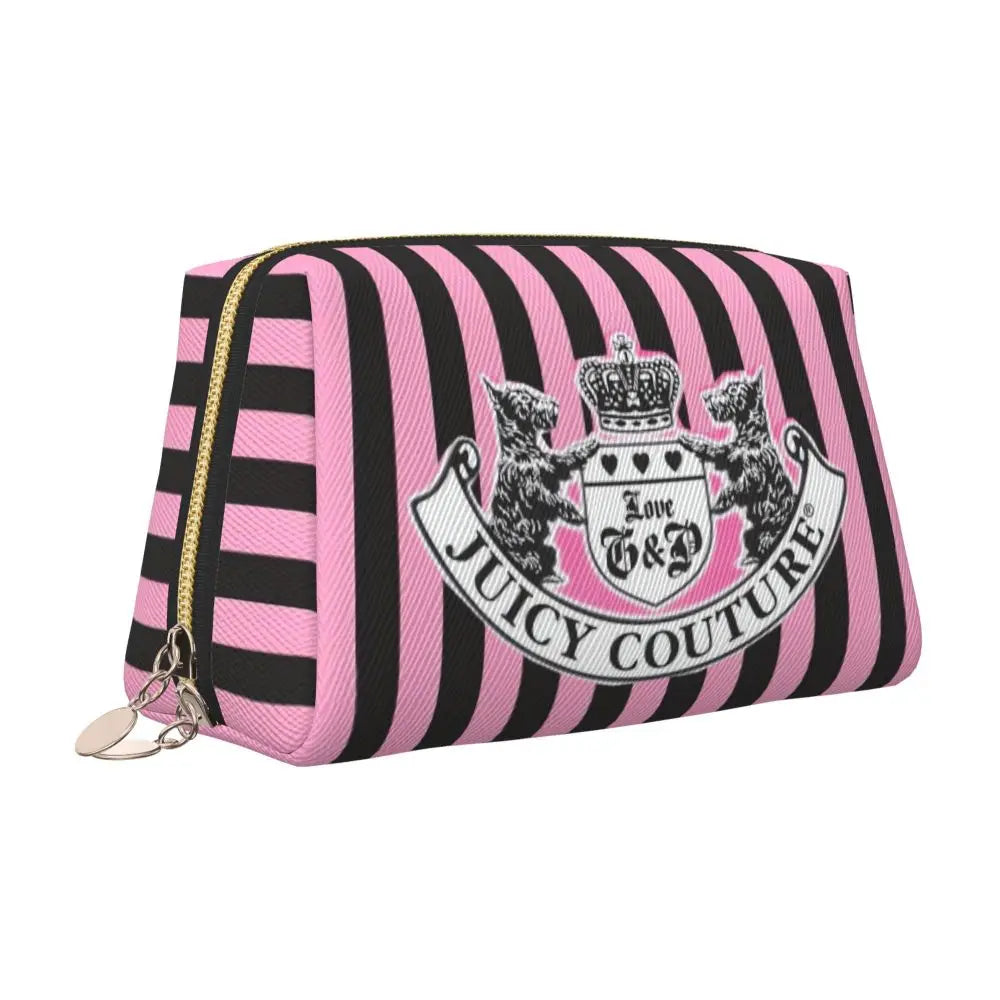 J-Juicy-C-Couture Makeup Bag Zipper Pouch Travel Cosmetic Bags Large Leather Portable Cosmetic Bag for Women