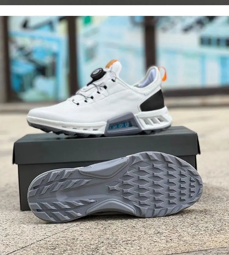 Men's Golf Shoes – Genuine Leather Athletic Sneakers