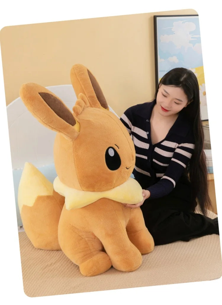 45/55/75CM Big Size Pokemon Eevee Plushies Kawaii Cartoon Anime Plush Soft Pillow Doll Stuffed Plushies Cute Room Ornament Gift
