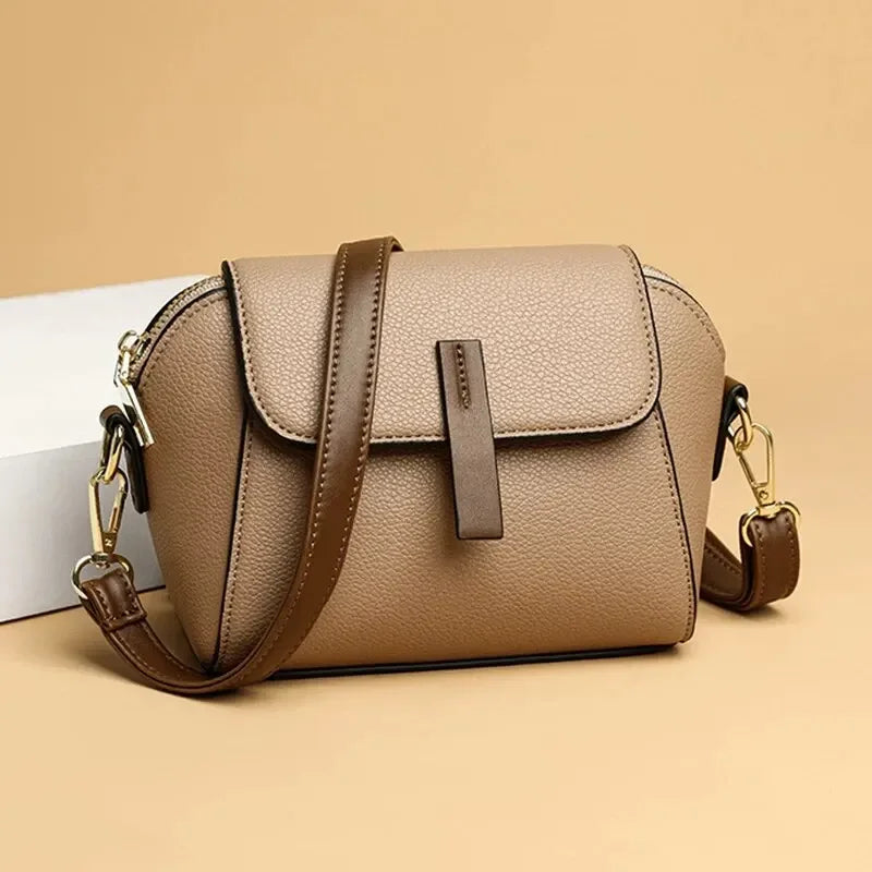 Women Solid Color PU Flap Crossbody Shoulder Bag Casual Daily Wear Versatile Fashion Handbag For Outdoor