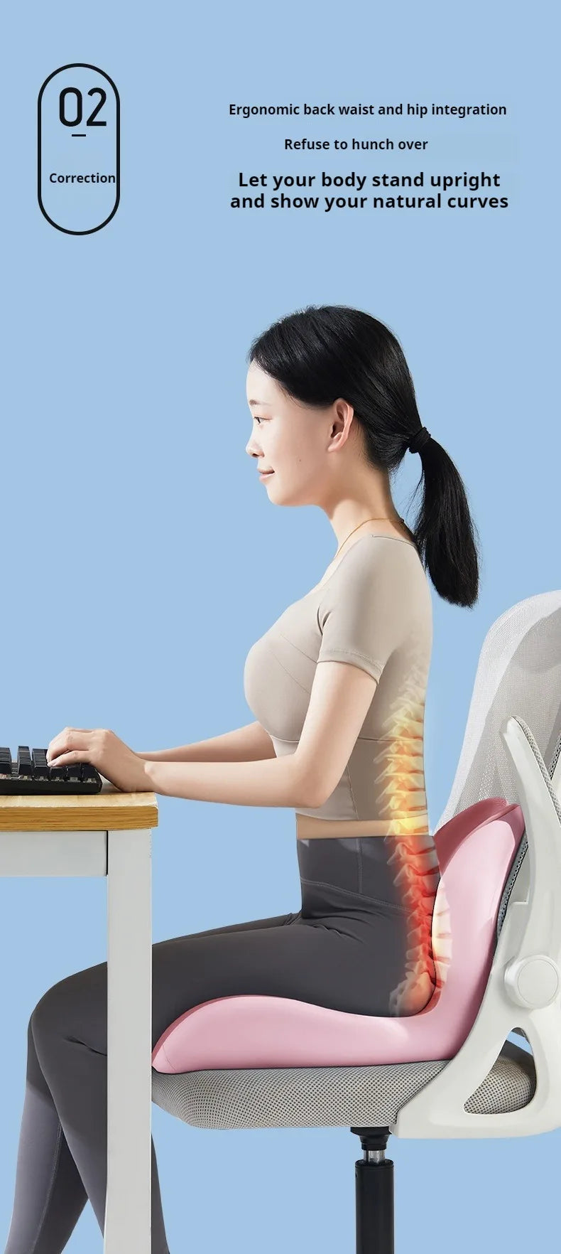 Upgrade "L" Shape Memory Foam Orthopedic Cushion Comfort Ergonomic Design Back Coccyx Pillow Car Seat Office Chair Pain Relief