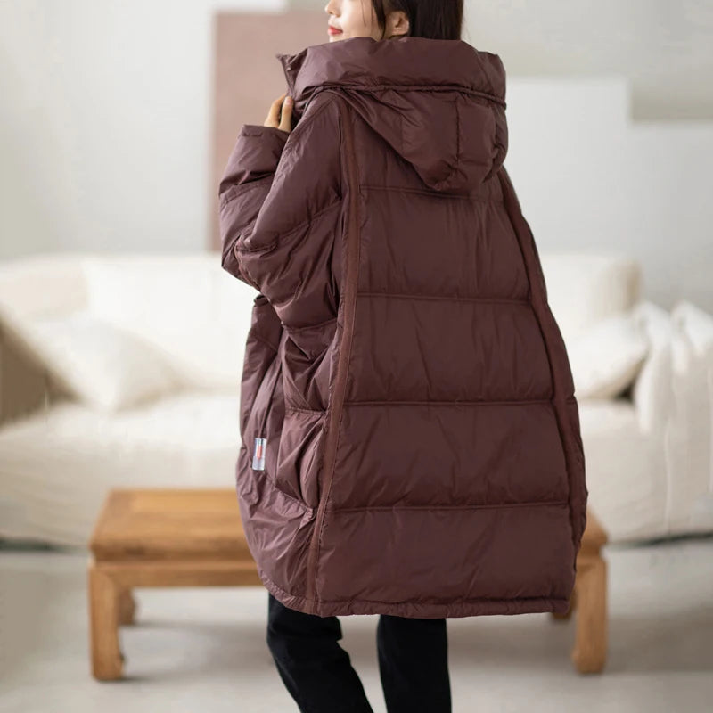 Women’s Oversized White Duck Down Puffer
