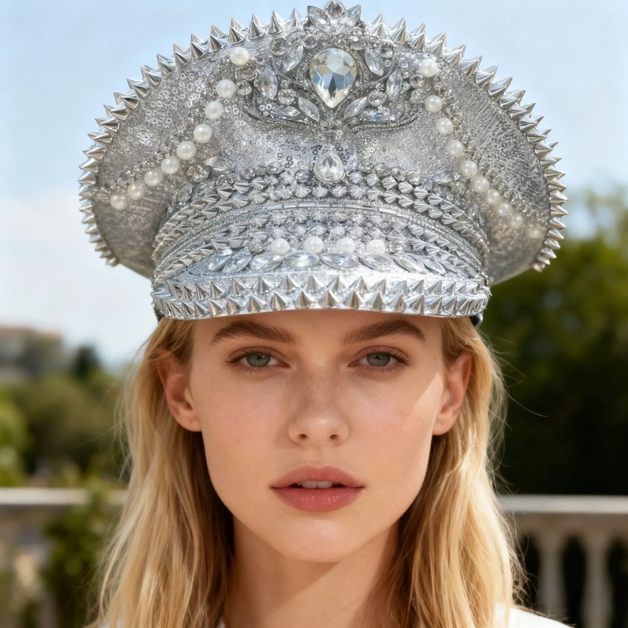 Rhinestone Captain Hat | Festival & Masquerade Cap