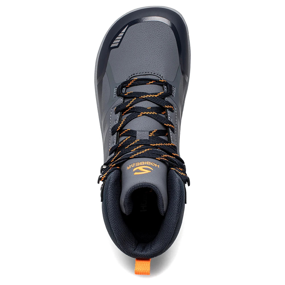 HOBIBEAR Unisex Mid Top Barefoot Shoes Mens Womens Wide Toe Artificial Leather Hiking Boots Outdoor Non-Slip Trail-Running Shoes