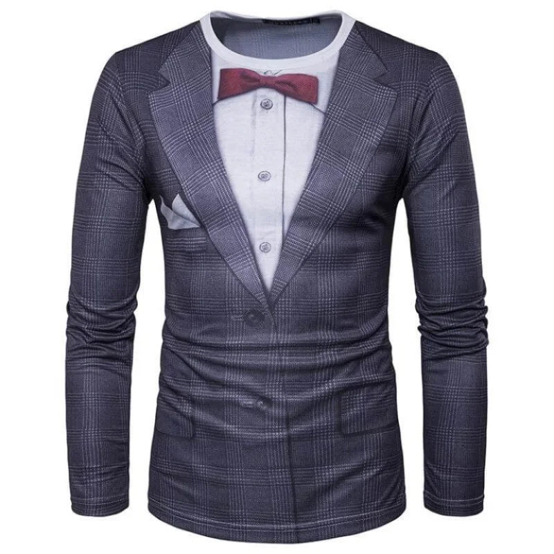 Dapper Gentleman Graphic Long Sleeve Tee