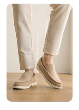 Men Flat Loafers 2025 Frosted Suede Flat Shoes Comfortable Non Slip Fashion Loafers Lightweight Trendy Outdoor Casual Shoes