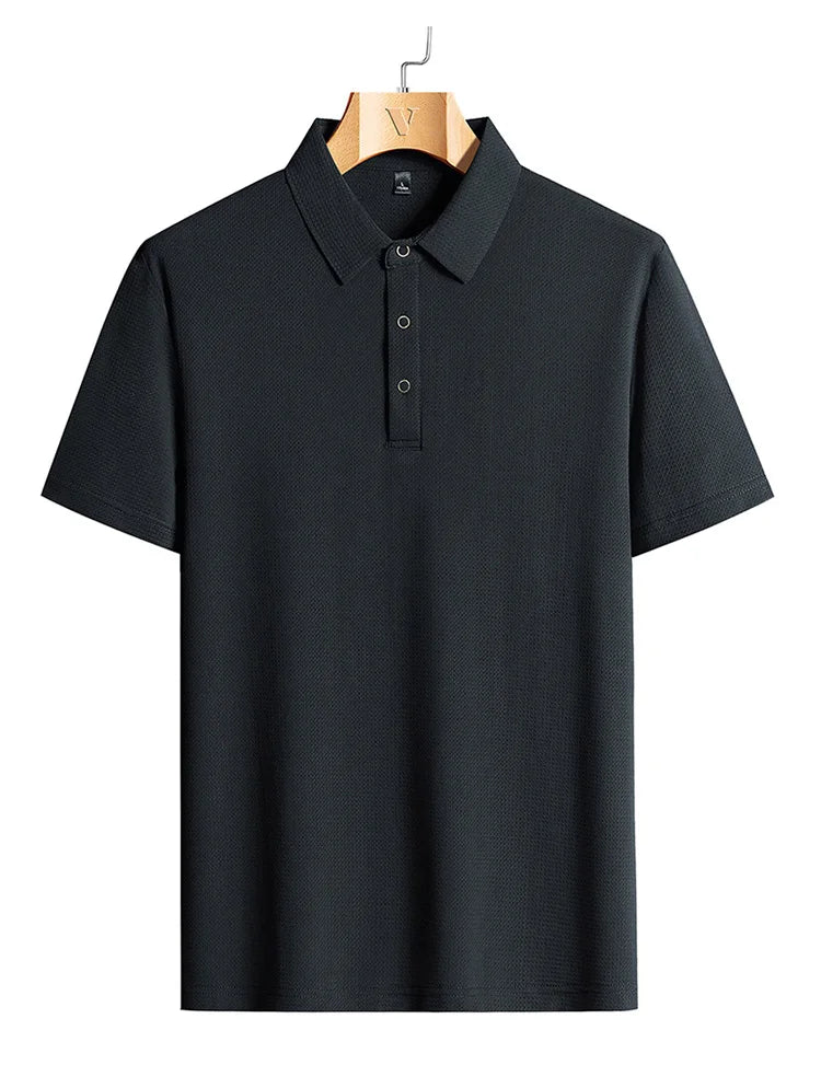 Men's Breathable Mesh Polo Shirt – Ice Silk Summer Top