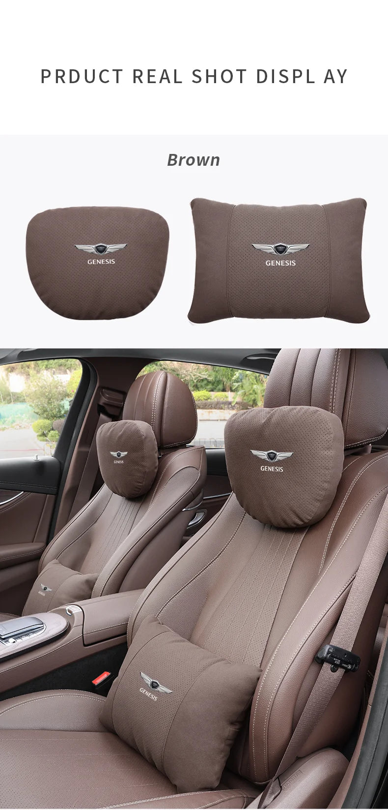 Hyundai Genesis Neck Pillow & Lumbar Cushion Set