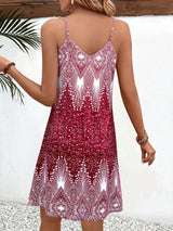Women's V-Neck Spaghetti Strap Summer Dress