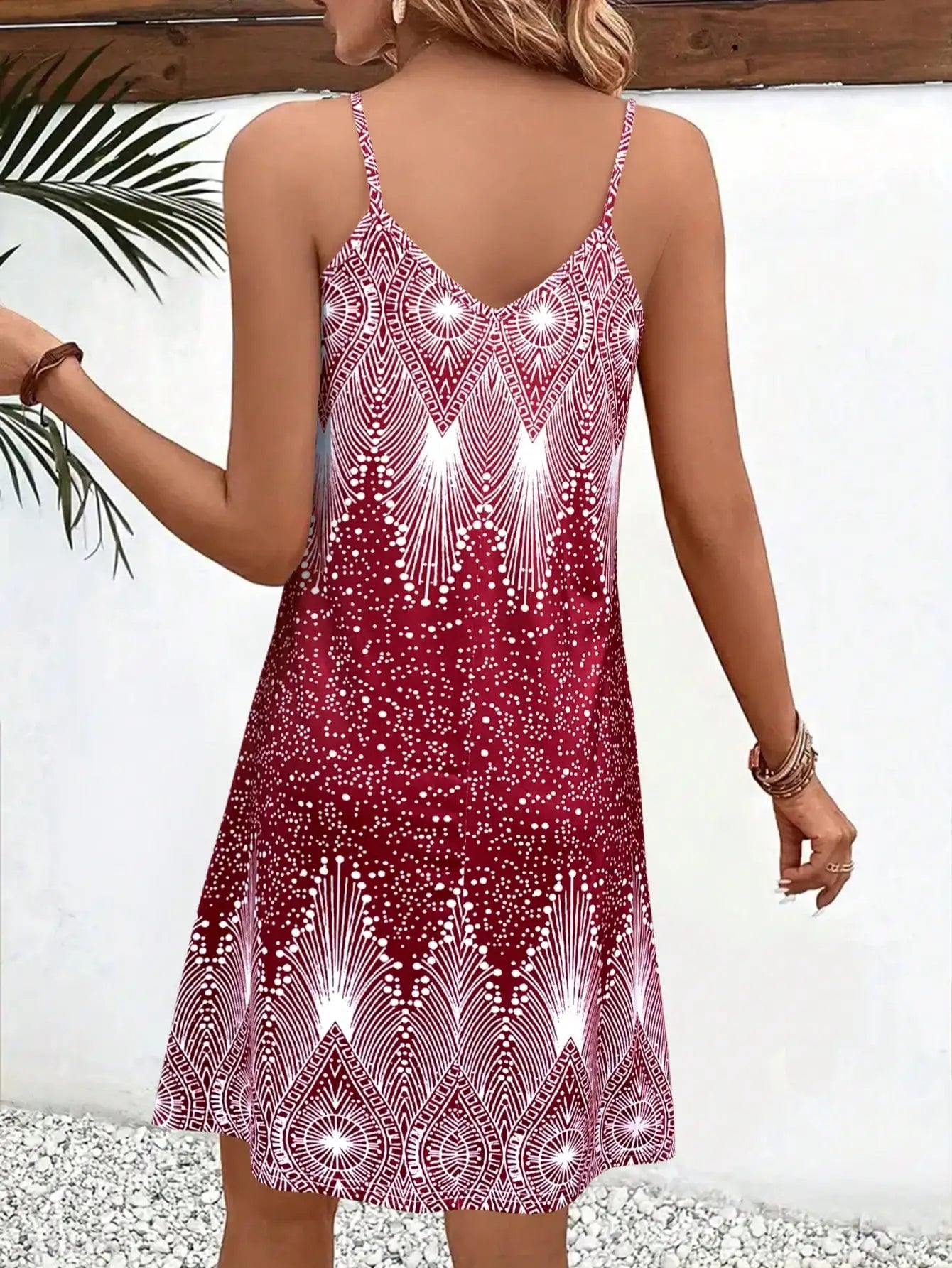 Women's V-Neck Spaghetti Strap Summer Dress