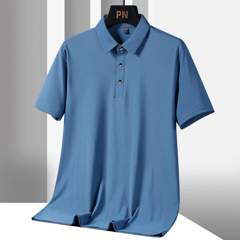 Men's Plus Size Ice Silk Polo Shirt – Quick Dry