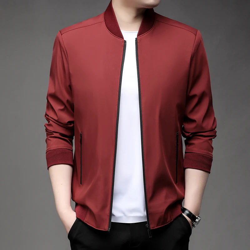 Men’s Classic Baseball Collar Casual Jacket