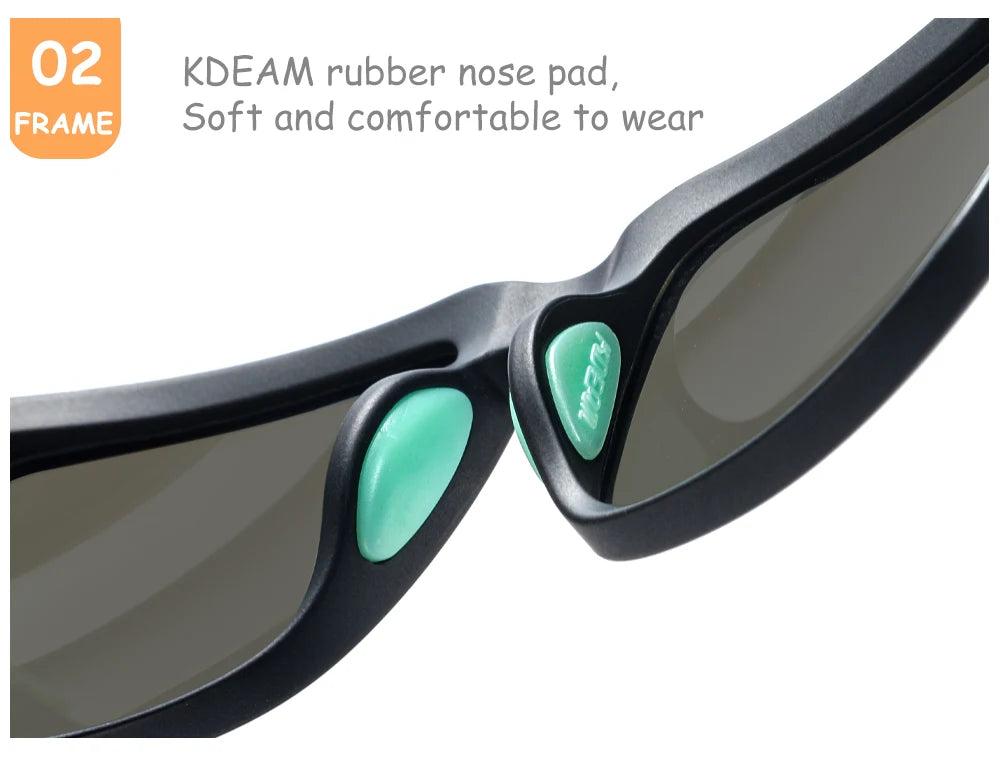 KDEAM For Young Age Small Size Polarized Sunglasses Reduce Glare and Enhance Clarity for Outdoor Sport Youthful Sun Glasses TR90