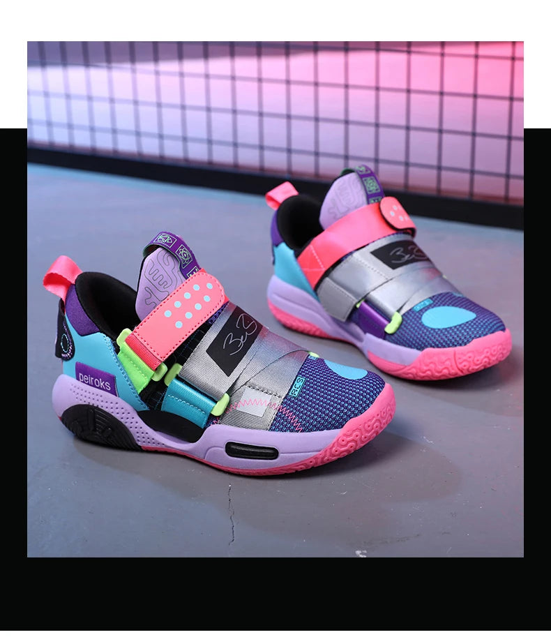 Kids' Pro-Grip Athletic Basketball Shoes