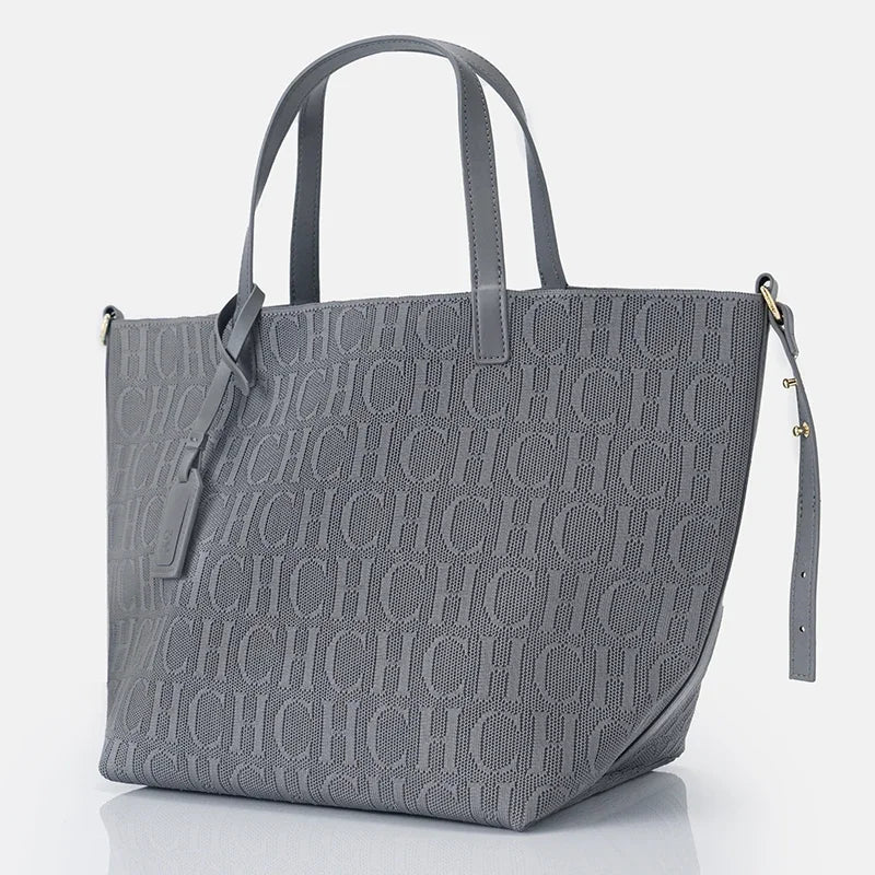 CH Woven Tote Bag – Vintage Style, Large Capacity