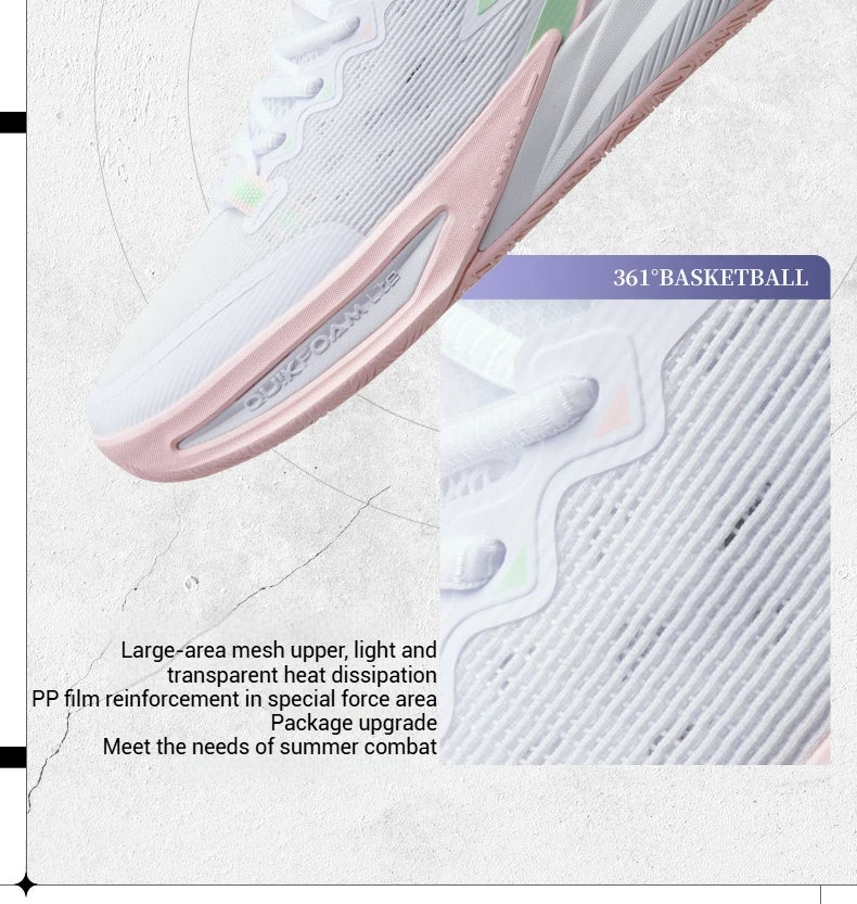 361 Degrees BIG3 Team 2.0 SE Men Basketball Shoe New Breathable Wear-resistant Stable Rebound Non-slip Male Sneakers 672511119