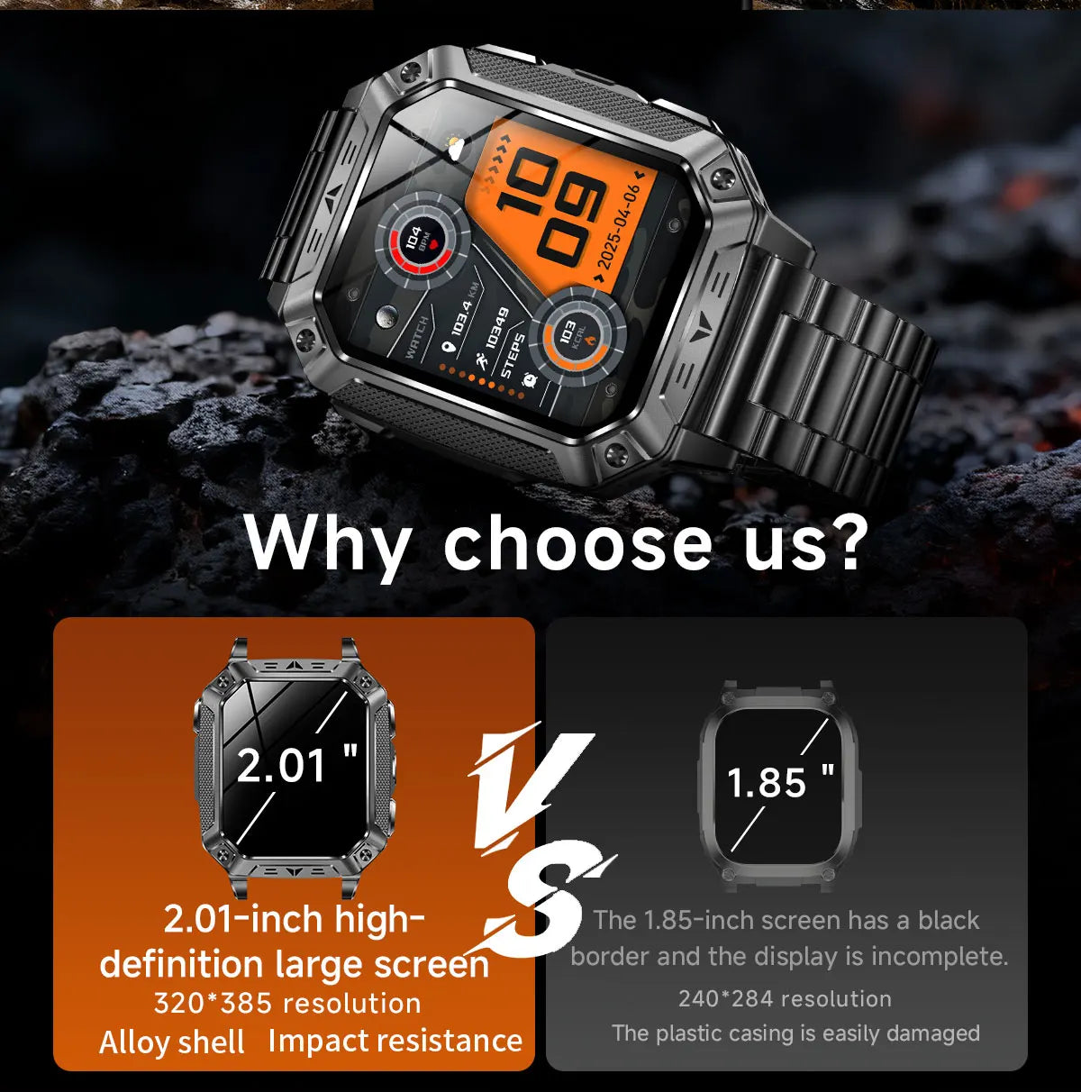 2026 Military-Grade Outdoor Sports Smartwatch 1400mAh