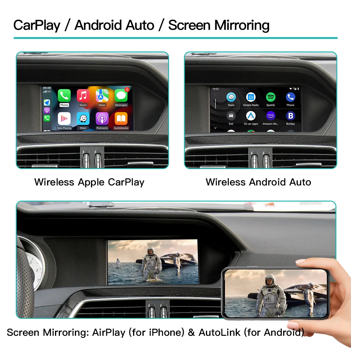 Wireless CarPlay & Android Auto Upgrade for Mercedes-Benz NTG4.5/4.7