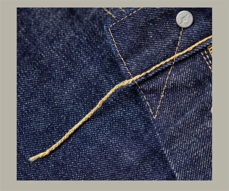 Vintage High-Rise Selvedge Denim Jeans for Men | 14oz