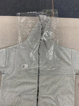 Men’s Grey Leopard Print Zip-Up Hoodie