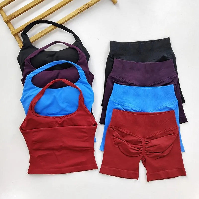 Seamless Halter Yoga & Fitness Set