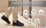 FitVille Diabetic Shoes Mens Extra Wide Width for Swollen Feet Neuropathy Diabetic Pain Relief Lightweight Walking Casual Shoes