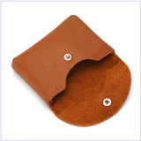 Custom Letters Fashion Women Short Wallet Genuine Leather Double Wallet Small Coin Purse Mini Credit Card Holder Key Storage Bag