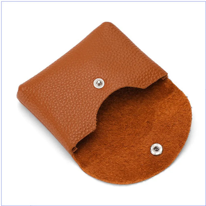 Custom Letters Fashion Women Short Wallet Genuine Leather Double Wallet Small Coin Purse Mini Credit Card Holder Key Storage Bag