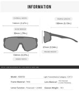 KDEAM High-End Sports Sunglasses Polarized Men's Cycling Glasses Dismountable TR90 Frame And Nose Pads Easy To Exchange