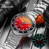 ADDIESDIVE Automatic Watches For Men 1000M Waterproof Sapphire Flame Clouds Texture Luxury BGW9 Luminous New AD2526 Diving Watch