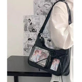 Y2K Transparent Ita Shoulder Bag – Harajuku Crossbody Purse