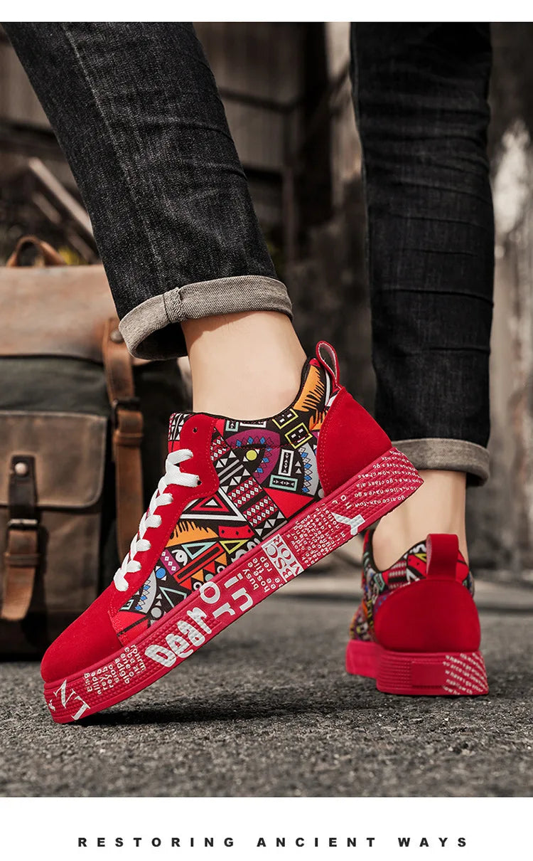 Men’s Graffiti Platform Sneakers