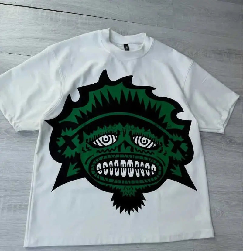 Y2K Harajuku Cartoon Print Oversized Tee