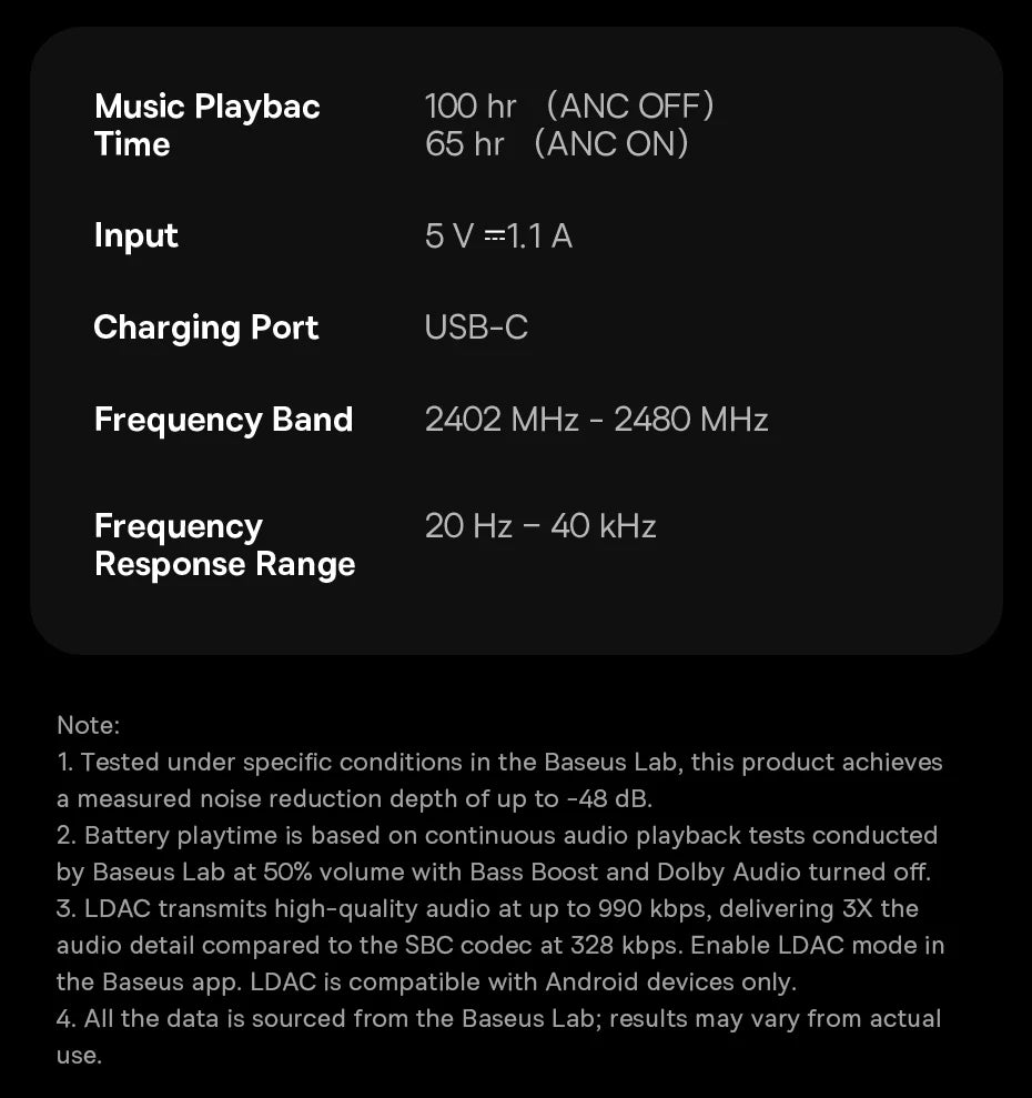 Baseus Inspire XH1 – Premium ANC Wireless Headphones