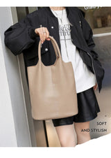 Luxury Soft Leather Bucket Bag | Large Women’s Shoulder Bag