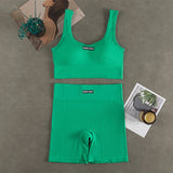 Women’s Deep-V Seamless Yoga Set | USA-Made Premium Workout Suit