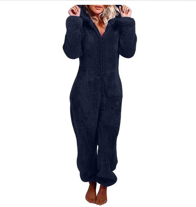 Women’s Elegant Hooded One-Piece Jumpsuit