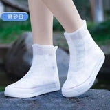 Waterproof Silicone Shoe Cover High Top Rain Boots Cover Non Slip Overshoes Unisex Rubber Water Resistant Footwear Rainy Day