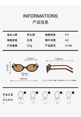 Fashion Oval Retro Sunglasses for Women – Simple Small Frame UV400 Protective Eyewear, Literary Style Luxury Design for Commuting & Travel