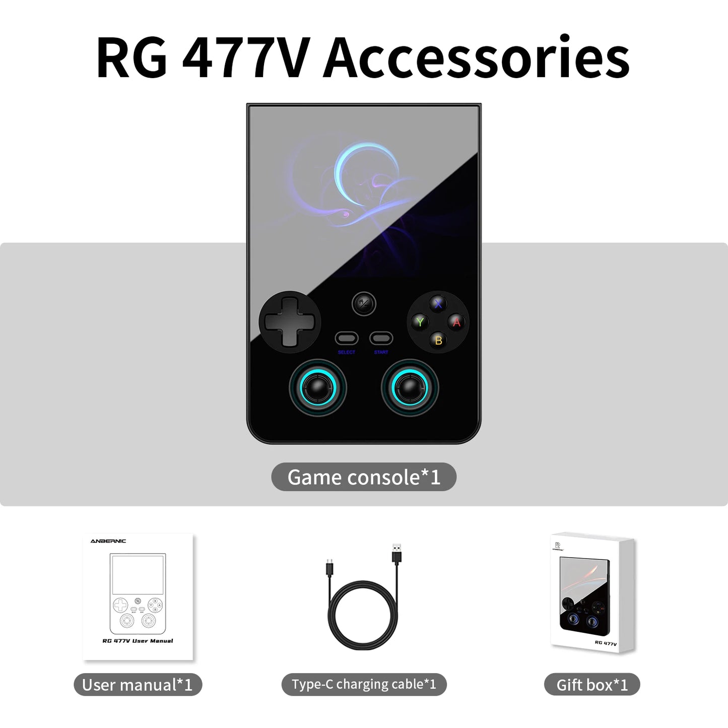 Anbernic RG477V Retro Handheld Console | Android 14 | 4.7" 120Hz