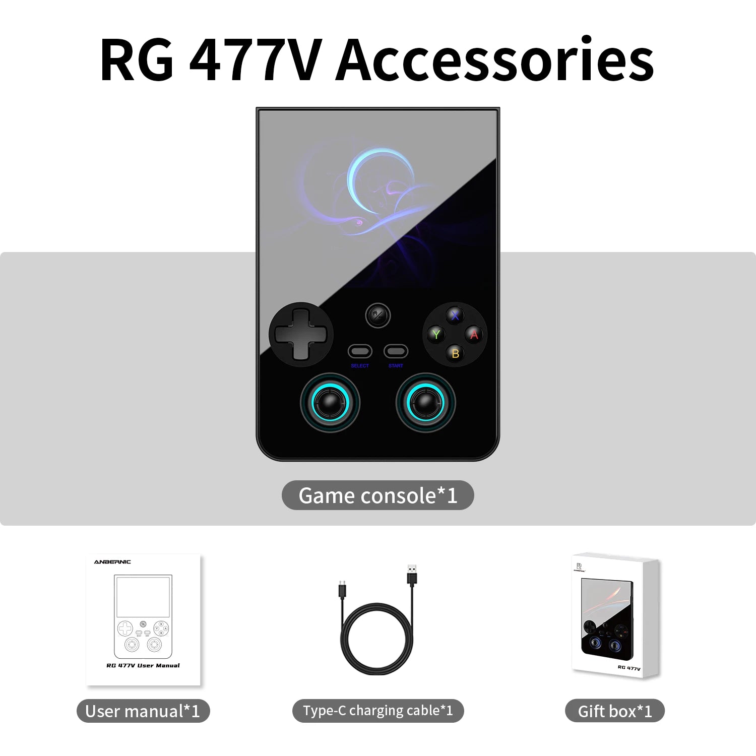 Anbernic RG477V Retro Handheld Console | Android 14 | 4.7" 120Hz
