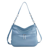 Zency Soft Cowhide Leather Winter Women's Shoulder Bag Casual Commuter High Capacity Female Crossbody Handbag Vintage Shopper