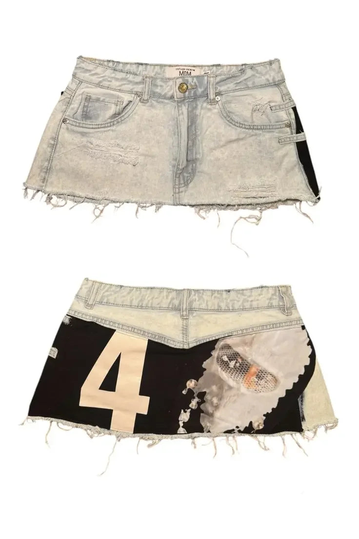 Women's Y2K Low-Rise Distressed Denim Shorts