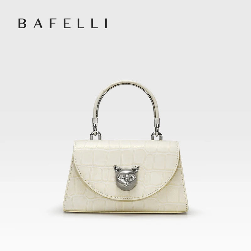 Bafelli Genuine Leather Doctor Bag – Animal Print Handbag
