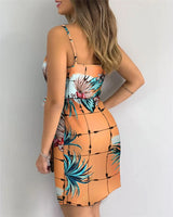 V-Neck Bodycon Mini Dress