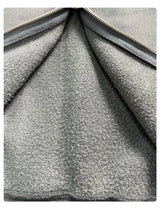 New Autumn and Winter Cashmere Zip Up Jacket Streetwear Casual Oversized Acid Washed Wax Printed Hooded Fleece Zipper Hoodie