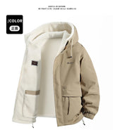 Men’s Fleece-Lined Hooded Winter Jacket