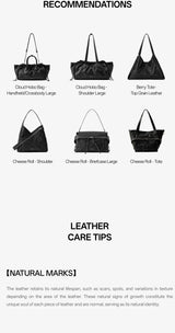 Amazing Song Toast Tote — Large Top Grain Leather Bag