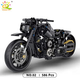 HUIQIBAO 1:8 Classic Motorbike Building Blocks High-tech Model Moto City Racer Bricks Toy for Kid Boy Children Adult MOC Car Set