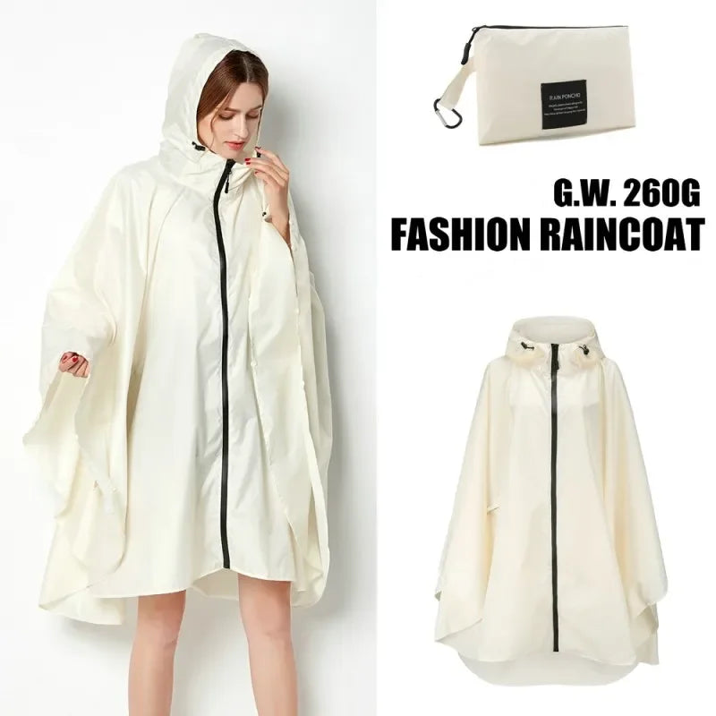 Waterproof Hooded Rain Poncho – Lightweight & Stylish